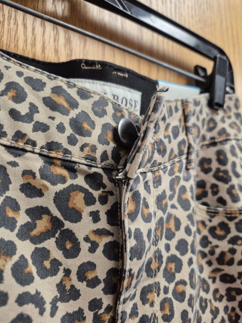 Knox Rose Womens Leopard Print Ankle Skinny Pants Size 8 Comfort Waist Stretch F - Picture 3 of 12